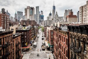 A street in Manhattan.