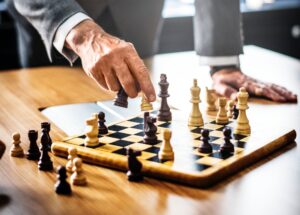 Man playing chess